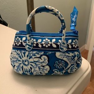 EUC Vera Bradley Blue Lagoon mini purse